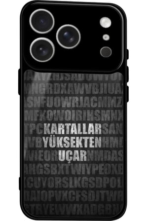 Apple iPhone 17 Pro Max Uyumlu Söz Yazılı Parlak Silikon Kılıf