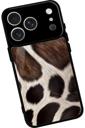 Apple iPhone 17 Pro Uyumlu Kahverengi Leopar Tasarımlı Parlak Silikon Kılıf