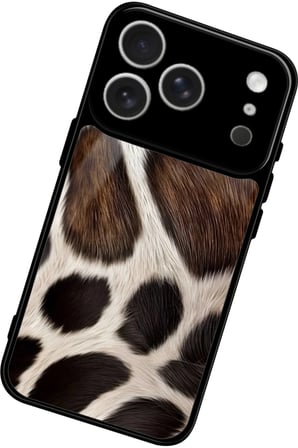 Apple iPhone 17 Pro Uyumlu Kahverengi Leopar Tasarımlı Parlak Silikon Kılıf