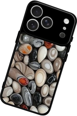 Apple iPhone 17 Pro Uyumlu Renkli Taş Tasarımlı Parlak Silikon Kılıf