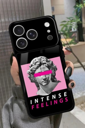 Apple iPhone 17 Pro Uyumlu Intense Feelıngs Tasarımlı Parlak Silikon Kılıf