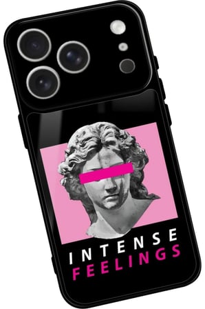 Apple iPhone 17 Pro Uyumlu Intense Feelıngs Tasarımlı Parlak Silikon Kılıf
