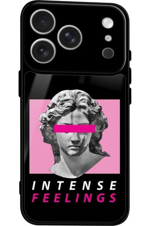 Apple iPhone 17 Pro Uyumlu Intense Feelıngs Tasarımlı Parlak Silikon Kılıf