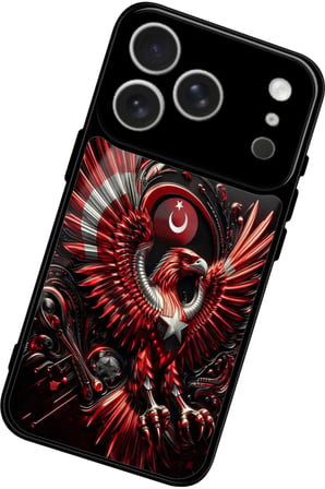 Apple iPhone 17 Pro Uyumlu Türk Bayrağı Tasarımlı Parlak Silikon Kılıf