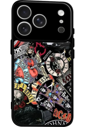 Apple iPhone 17 Pro Uyumlu Poster Tasarımlı Parlak Silikon Kılıf
