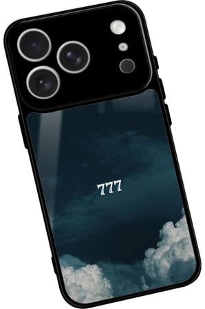 Apple iPhone 17 Pro Uyumlu 777 Yazılı Parlak Silikon Kılıf