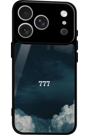Apple iPhone 17 Pro Uyumlu 777 Yazılı Parlak Silikon Kılıf