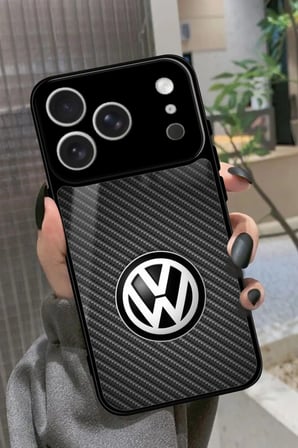 Apple iPhone 17 Pro Uyumlu Araba Logosu Tasarımlı Parlak Silikon Kılıf