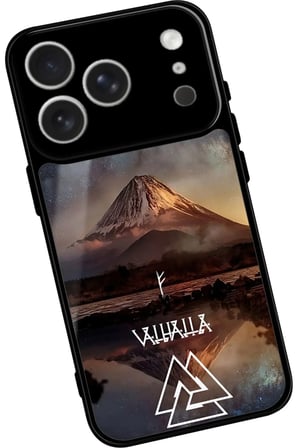 Apple iPhone 17 Pro Uyumlu Valhalla Tasarımlı Parlak Silikon Kılıf