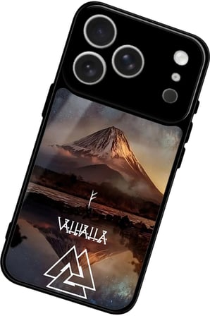 Apple iPhone 17 Pro Uyumlu Valhalla Tasarımlı Parlak Silikon Kılıf