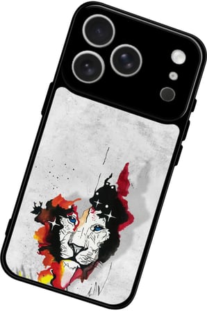 Apple iPhone 17 Pro Uyumlu Aslan Tasarımlı Parlak Silikon Kılıf