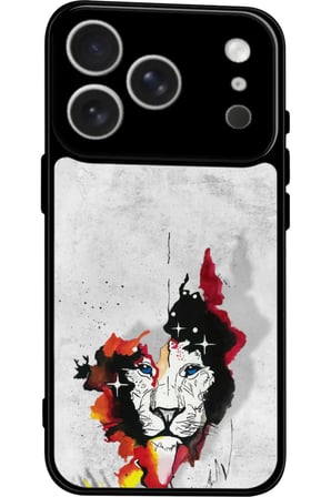 Apple iPhone 17 Pro Uyumlu Aslan Tasarımlı Parlak Silikon Kılıf