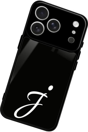 Apple iPhone 17 Pro Uyumlu J Harfi Yazılı Parlak Silikon Kılıf