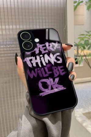 Apple iPhone 17 Uyumlu Will Be Ok Yazılı Parlak Silikon Kılıf
