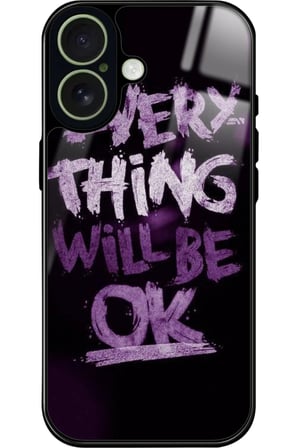 Apple iPhone 17 Uyumlu Will Be Ok Yazılı Parlak Silikon Kılıf