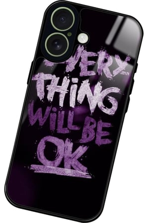 Apple iPhone 17 Uyumlu Will Be Ok Yazılı Parlak Silikon Kılıf