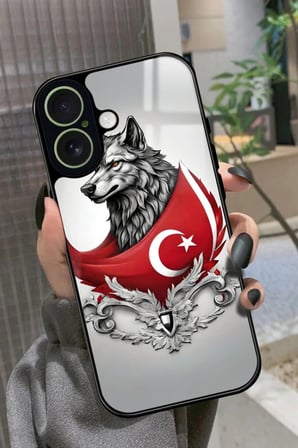 Apple iPhone 17 Uyumlu Türk Bayrağı Tasarımlı Parlak Silikon Kılıf