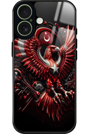 Apple iPhone 17 Uyumlu Türk Bayrağı Tasarımlı Parlak Silikon Kılıf