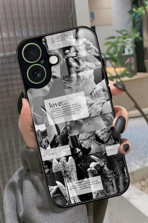 Apple iPhone 17 Uyumlu Love Tasarımlı Parlak Silikon Kılıf