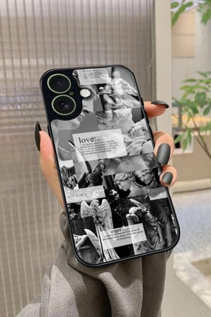 Apple iPhone 17 Uyumlu Love Tasarımlı Parlak Silikon Kılıf