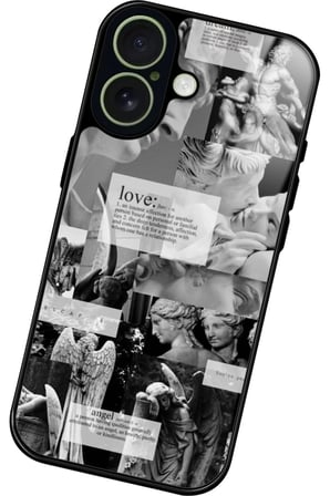 Apple iPhone 17 Uyumlu Love Tasarımlı Parlak Silikon Kılıf