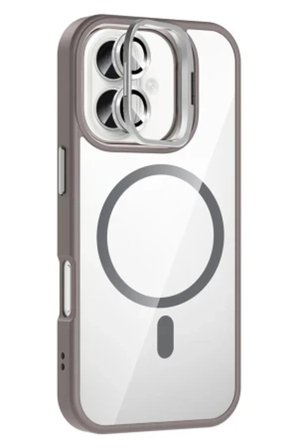 iPhone 18 Kılıf M-Safe Şarj Özellikli Lensli Standlı Azn-Remim