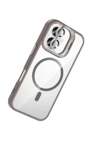 iPhone 18 Kılıf M-Safe Şarj Özellikli Lensli Standlı Azn-Remim