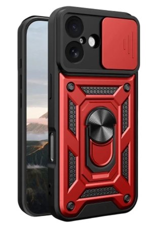 iPhone 18 Kılıf Standlı Kamera Korumalı Tank Kapak Azn-Pars