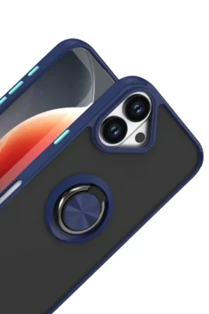 iPhone 18 Kılıf Yüzüklü Standlı Arka Kapak Azn-MntrlYüzük
