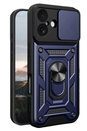 iPhone 18 Kılıf Standlı Kamera Korumalı Tank Kapak Azn-Pars