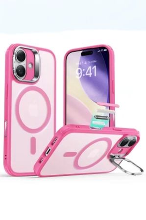 iPhone 18 Kılıf M-Safe Şarj Özellikli Standlı Premium Azn-EsrClassic