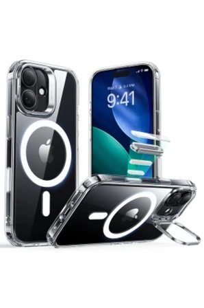 iPhone 18 Kılıf M-Safe Şarj Özellikli Standlı Premium Azn-EsrClassic