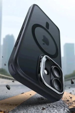 iPhone 18 Kılıf M-Safe Şarj Özellikli Standlı Premium Azn-EsrClassic