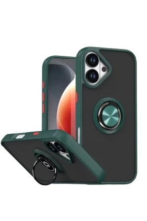 iPhone 18 Kılıf Yüzüklü Standlı Arka Kapak Azn-MntrlYüzük
