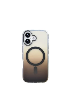 Apple iPhone 18 Kılıf M-safe Şarj Özellikli Transparan Renk Geçişli Zr-Toros