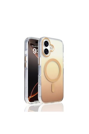 Apple iPhone 18 Kılıf M-safe Şarj Özellikli Transparan Renk Geçişli Zr-Toros