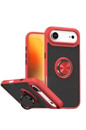 iPhone 18 Air Kılıf Yüzüklü Standlı Arka Kapak Azn-MntrlYüzük
