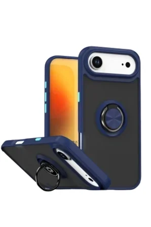 iPhone 18 Air Kılıf Yüzüklü Standlı Arka Kapak Azn-MntrlYüzük