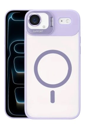 iPhone 18 Air Kılıf M-Safe Şarj Özellikli Lensli Standlı Azn-Remim