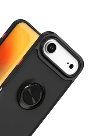 iPhone 18 Air Kılıf Yüzüklü Standlı Arka Kapak Azn-MntrlYüzük
