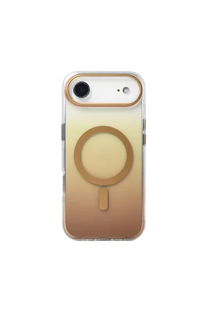 Apple iPhone 18 Air Kılıf M-safe Şarj Özellikli Transparan Renk Geçişli Zr-Toros