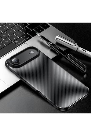 Apple iPhone 18 Air Kılıf Carbon Görünümlü Silikon Zr-Ngro