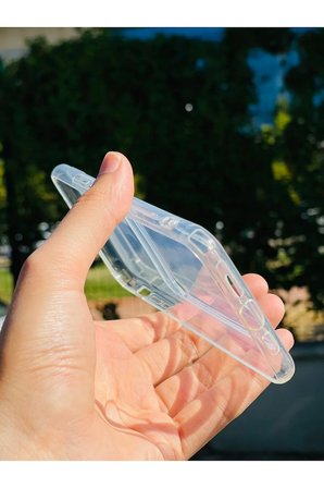 Apple iPhone 18 Air Kılıf Şeffaf Kartlıklı Silikon Azn-SetraKart
