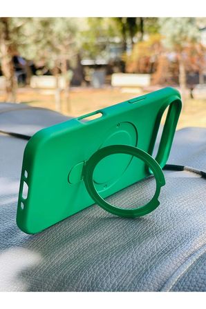 Apple iPhone 18 Air Kılıf MgSafe Özellikli Standlı Pastel Renkler Azn-Reggal