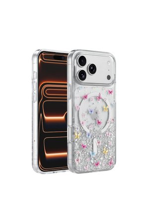 Apple iPhone 18 Pro Uyumlu Kılıf Magesafe Özellikli Desenli Işıltılı Azn-ONG-Misk