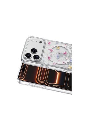 Apple iPhone 18 Pro Uyumlu Kılıf Magesafe Özellikli Desenli Işıltılı Azn-ONG-Misk