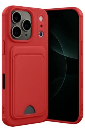 iPhone 18 Pro Kılıf Kartlıklı Silikon Kılıf Azn-Kelvin