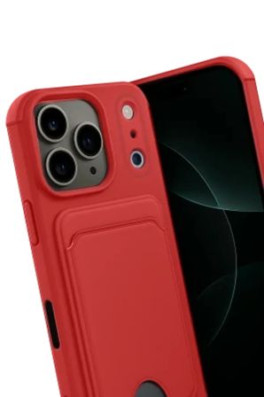 iPhone 18 Pro Kılıf Kartlıklı Silikon Kılıf Azn-Kelvin