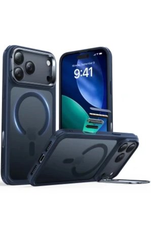 iPhone 18 Pro Kılıf M-Safe Şarj Özellikli Standlı Premium Azn-EsrClassic