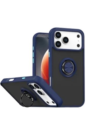 iPhone 18 Pro Kılıf Yüzüklü Standlı Arka Kapak Azn-MntrlYüzük